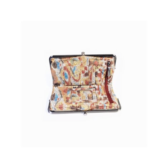 HOBO Lauren Clutch Wallet multi color leather IKAT - Picture 4 of 8